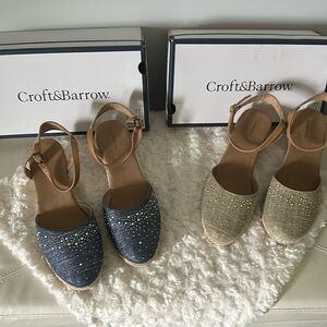 G2G!!!! Croft & Barrow Low Heel Closed Toe Espadrille